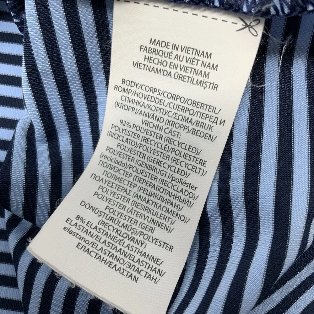 RLX Ralph Lauren Polo Shirt Mens 2XL Blue Stripe Wyndham Championship Golf XXL